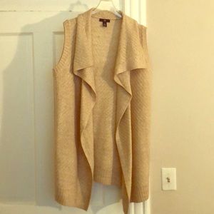 Tan sleeveless sweater. Gap outlet